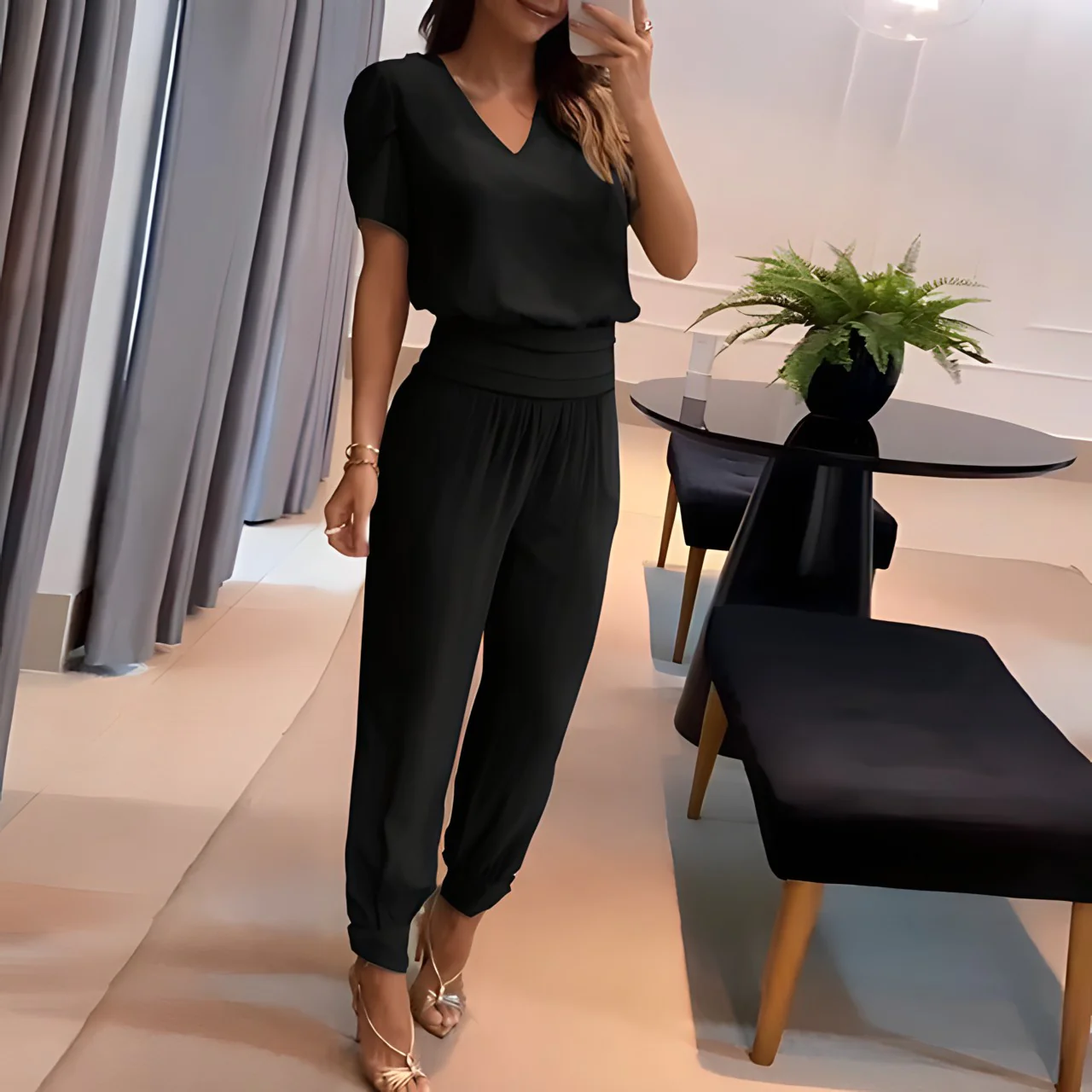 Brigitte - Elegant Blouse en Broek Set voor Dames | Stijlvol en Comfortabel Outfit