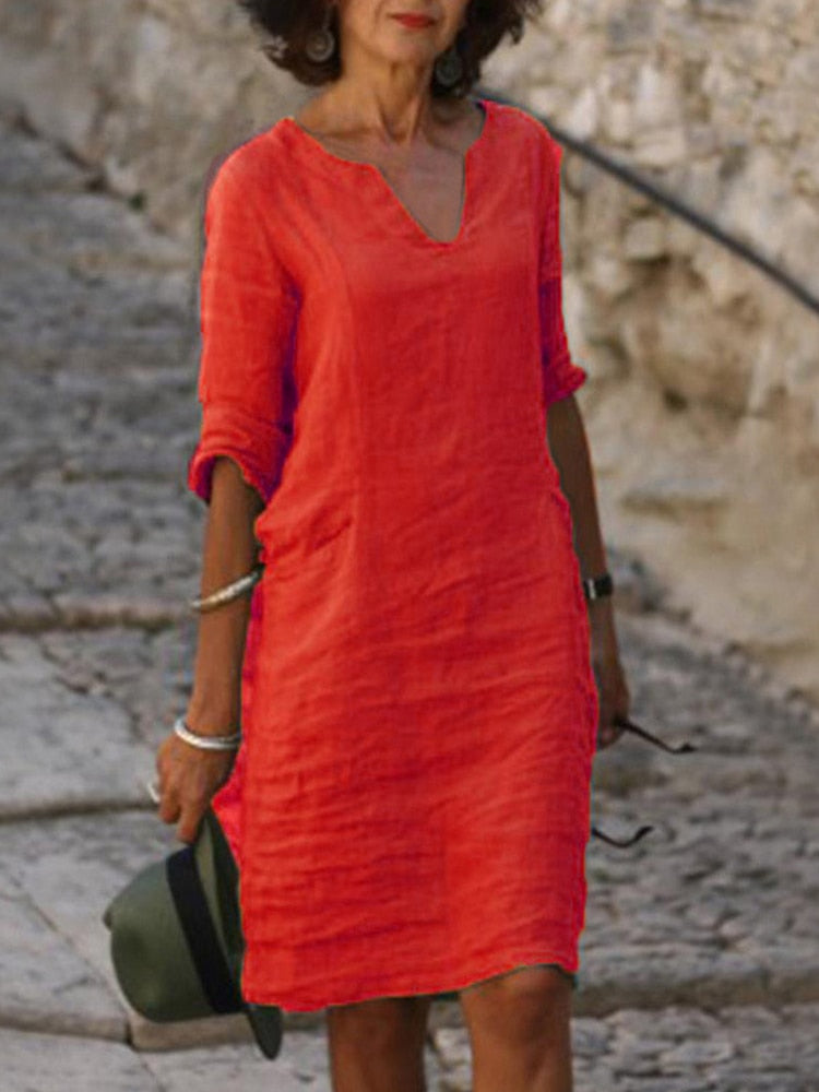 CasualChic Midi Jurk | Stijlvolle en Ontspannen Midijurk voor Elke Dag