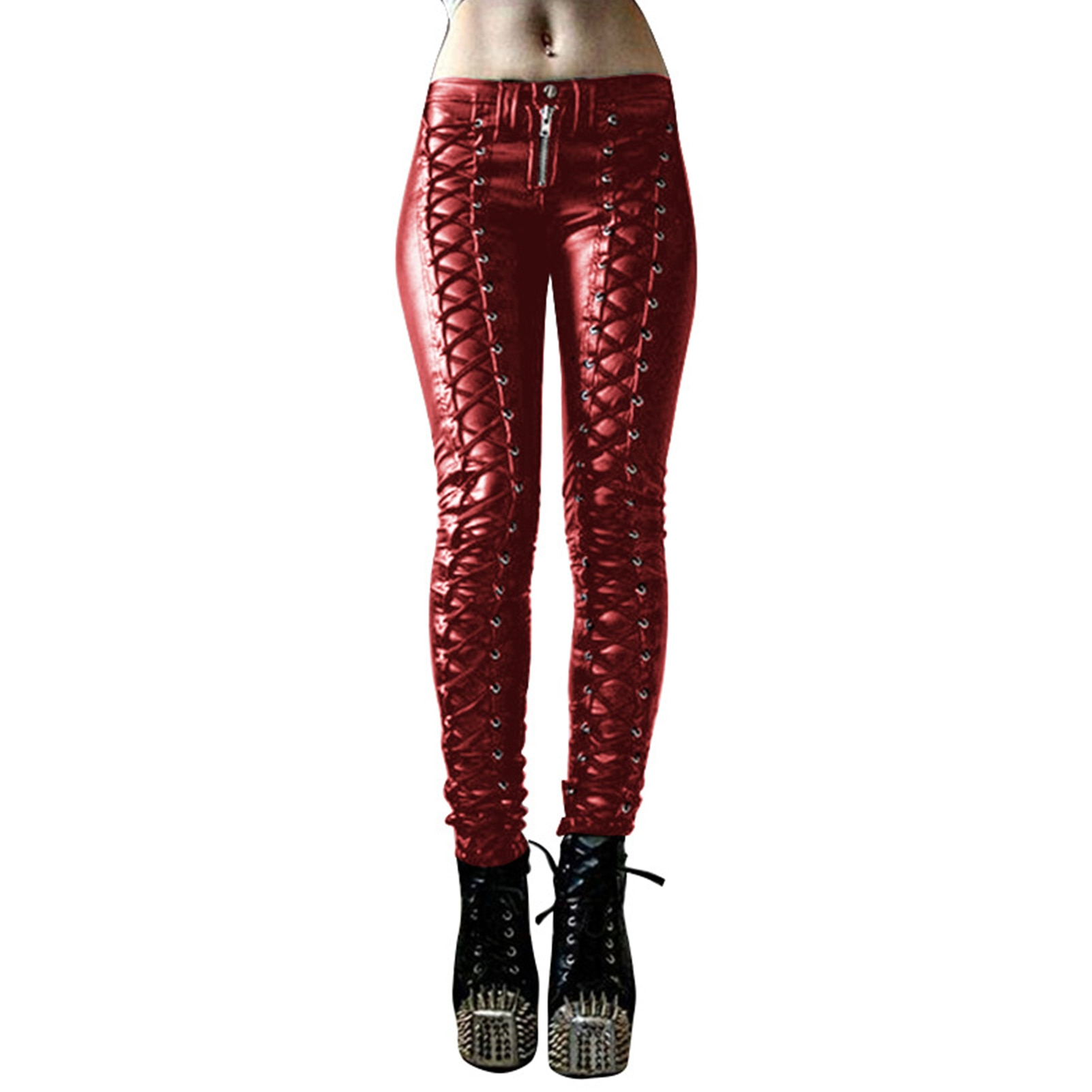 PunkStyle Bandage Broek | Stoere Damesbroek met Bandage Details voor Een Unieke Look