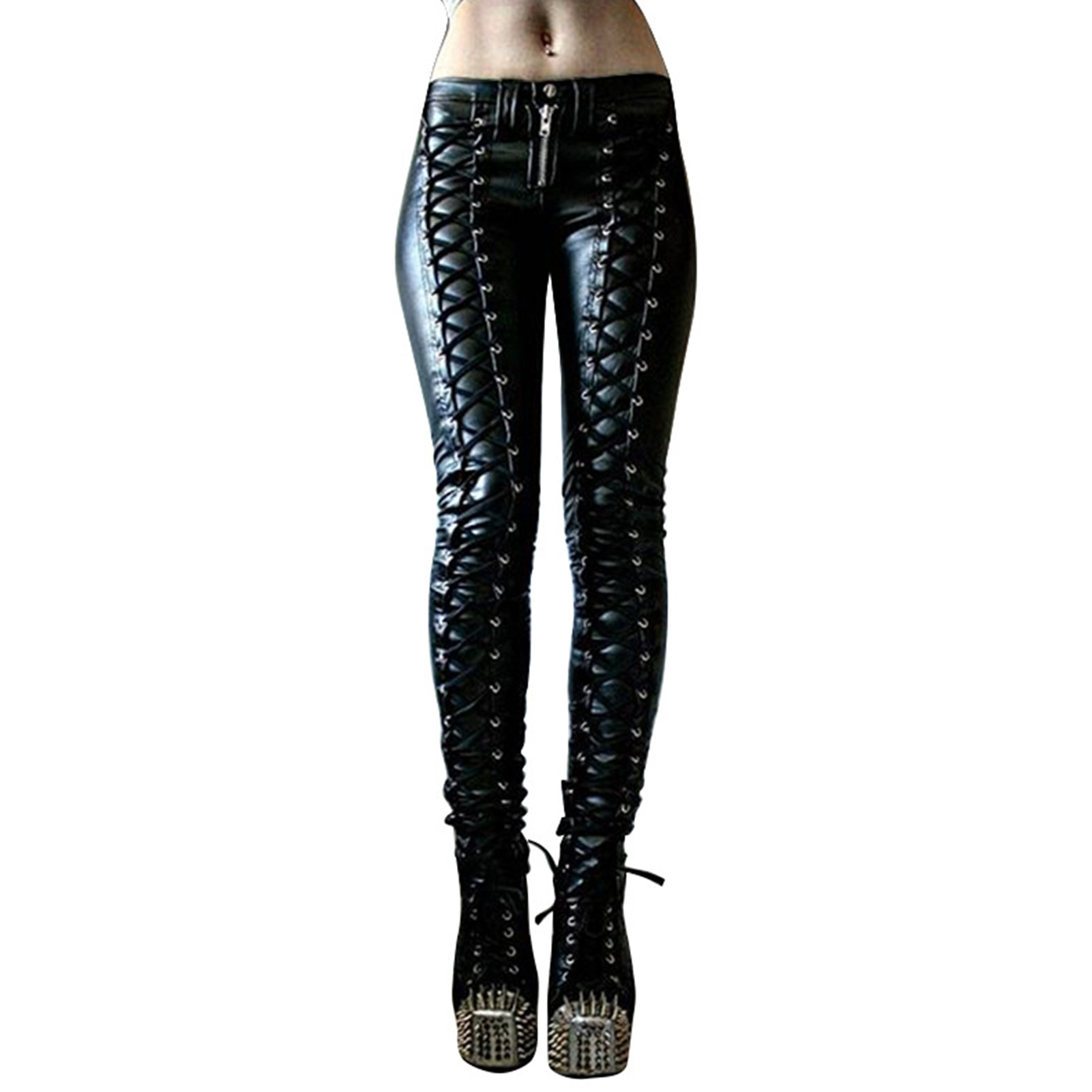 PunkStyle Bandage Broek | Stoere Damesbroek met Bandage Details voor Een Unieke Look