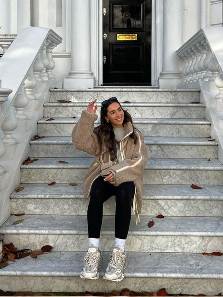 Lena – Warme Teddy Winterjas voor Dames | Comfortabel en Stijlvol