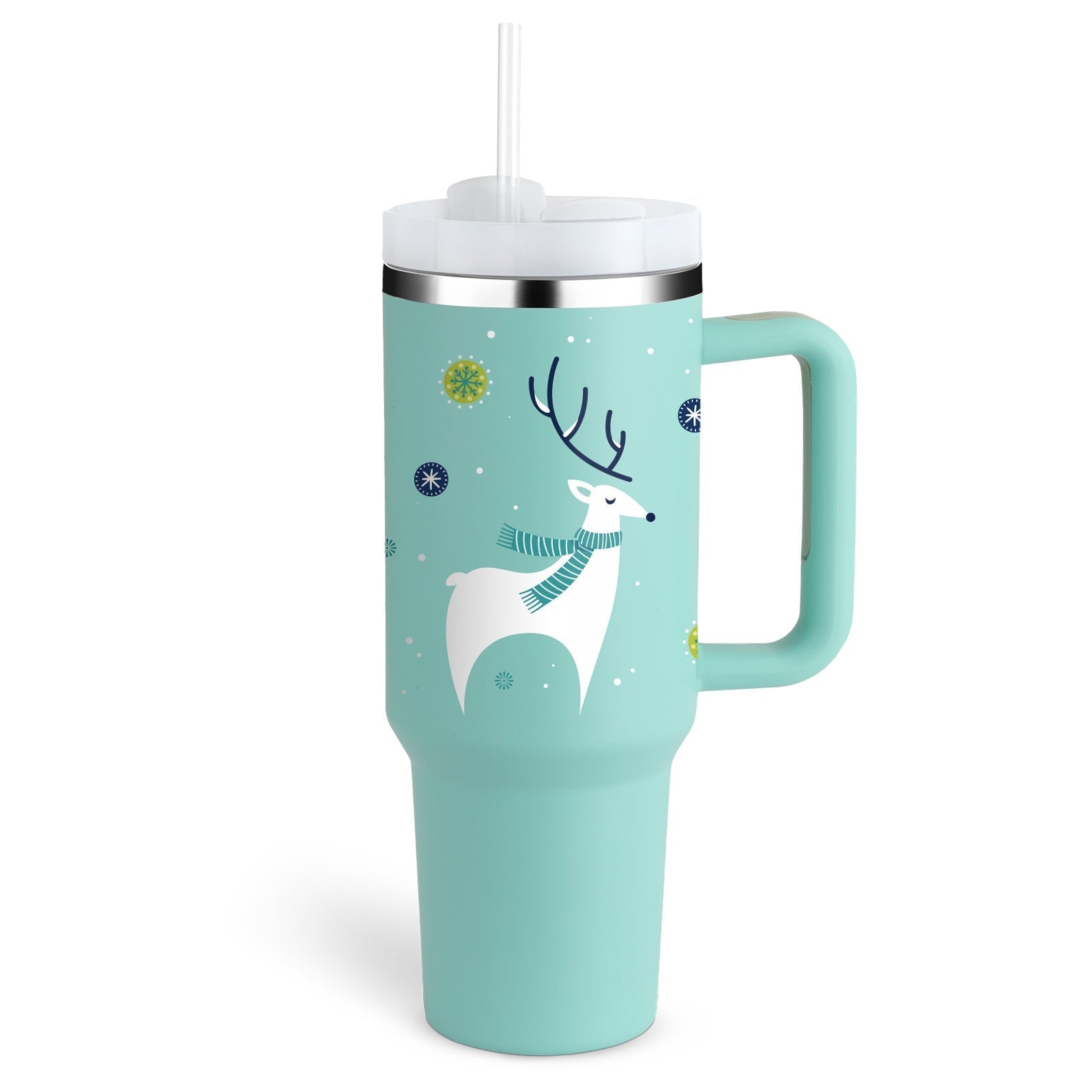 ChillCup - Dubbelwandige Thermo Mok met Handvat en Rietje | 40 oz