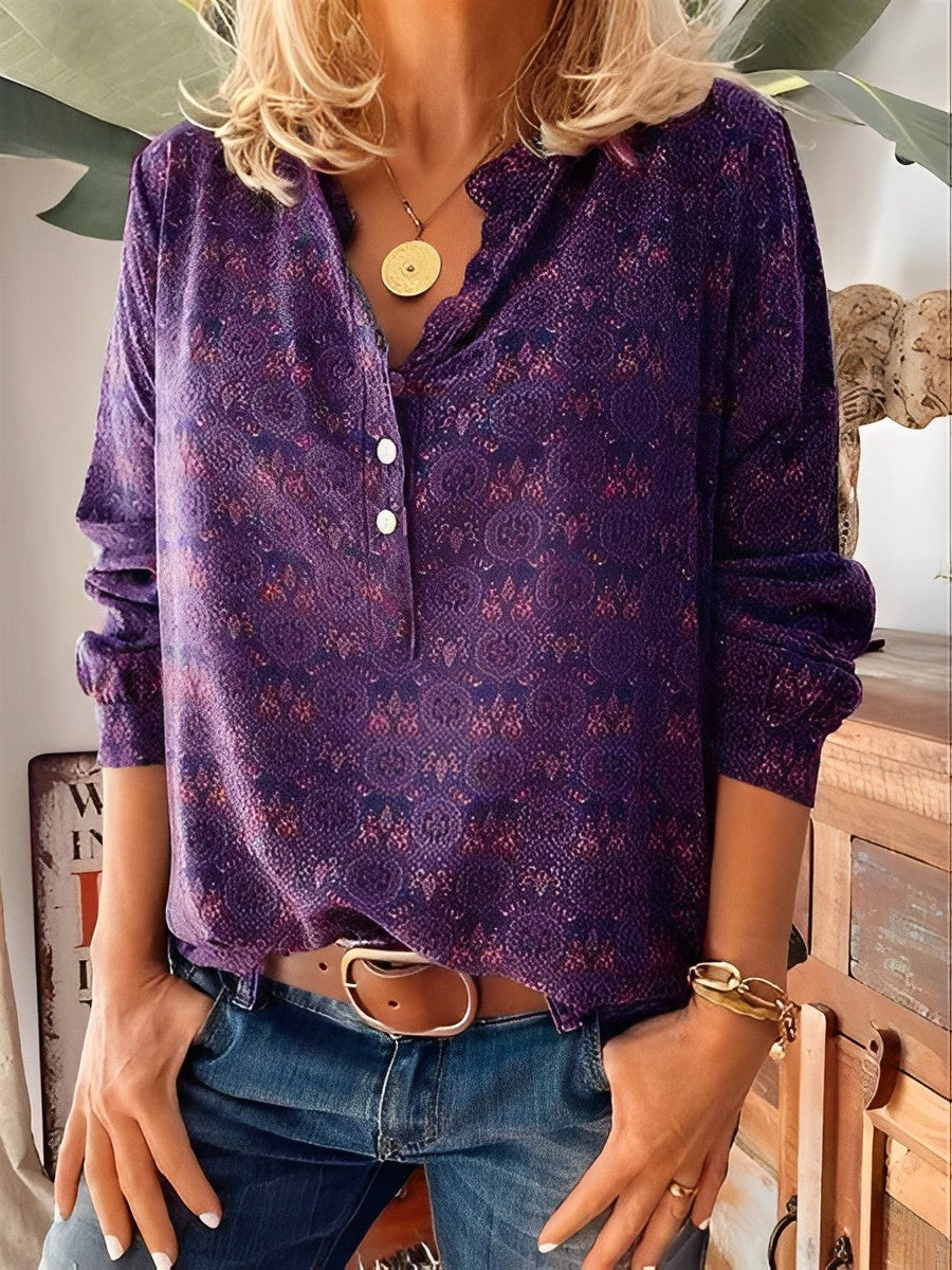 Vintage Zomerblouse voor Dames | Luchtige en Stijlvolle Blouse voor Warme Dagen