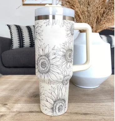 ChillCup - Dubbelwandige Thermo Mok met Handvat en Rietje | 40 oz