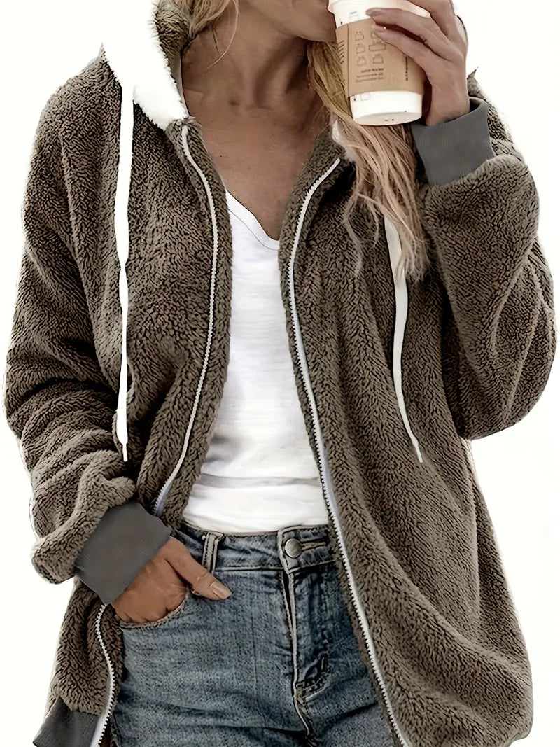 Melina - Oversized Teddyjas voor Dames | Warme en Stijlvolle Winterjas