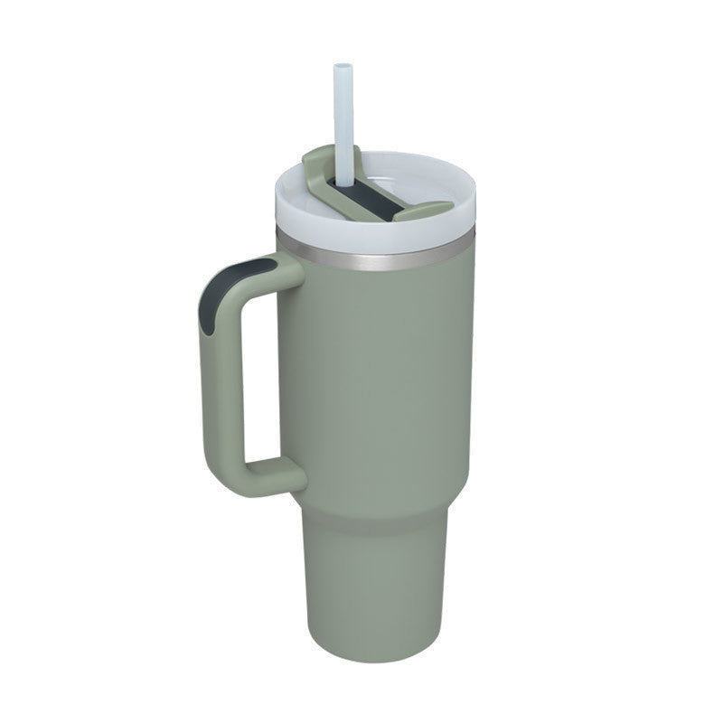 ChillCup - Dubbelwandige Thermo Mok met Handvat en Rietje | 40 oz