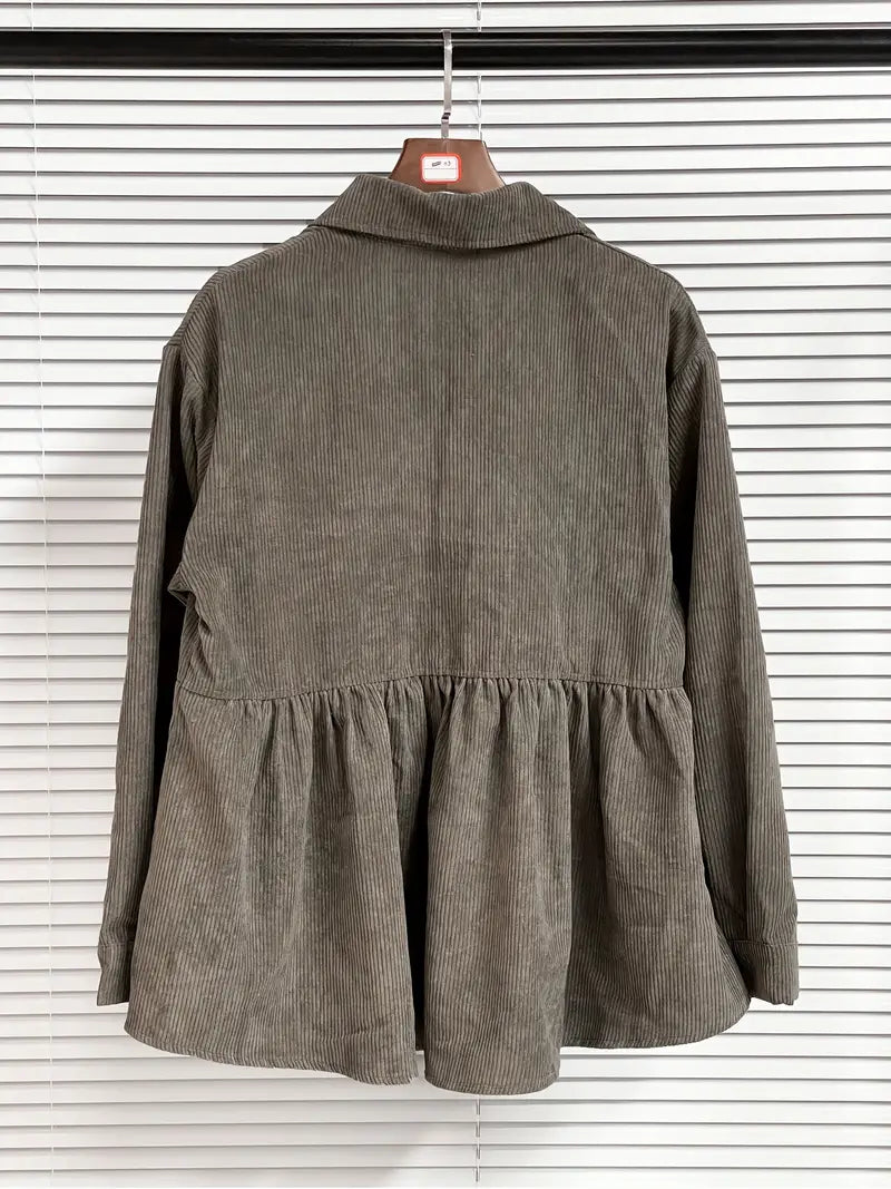 Brittany - Corduroy Jasje met Zakken voor Dames | Stijlvolle en Comfortabele Herfstjas