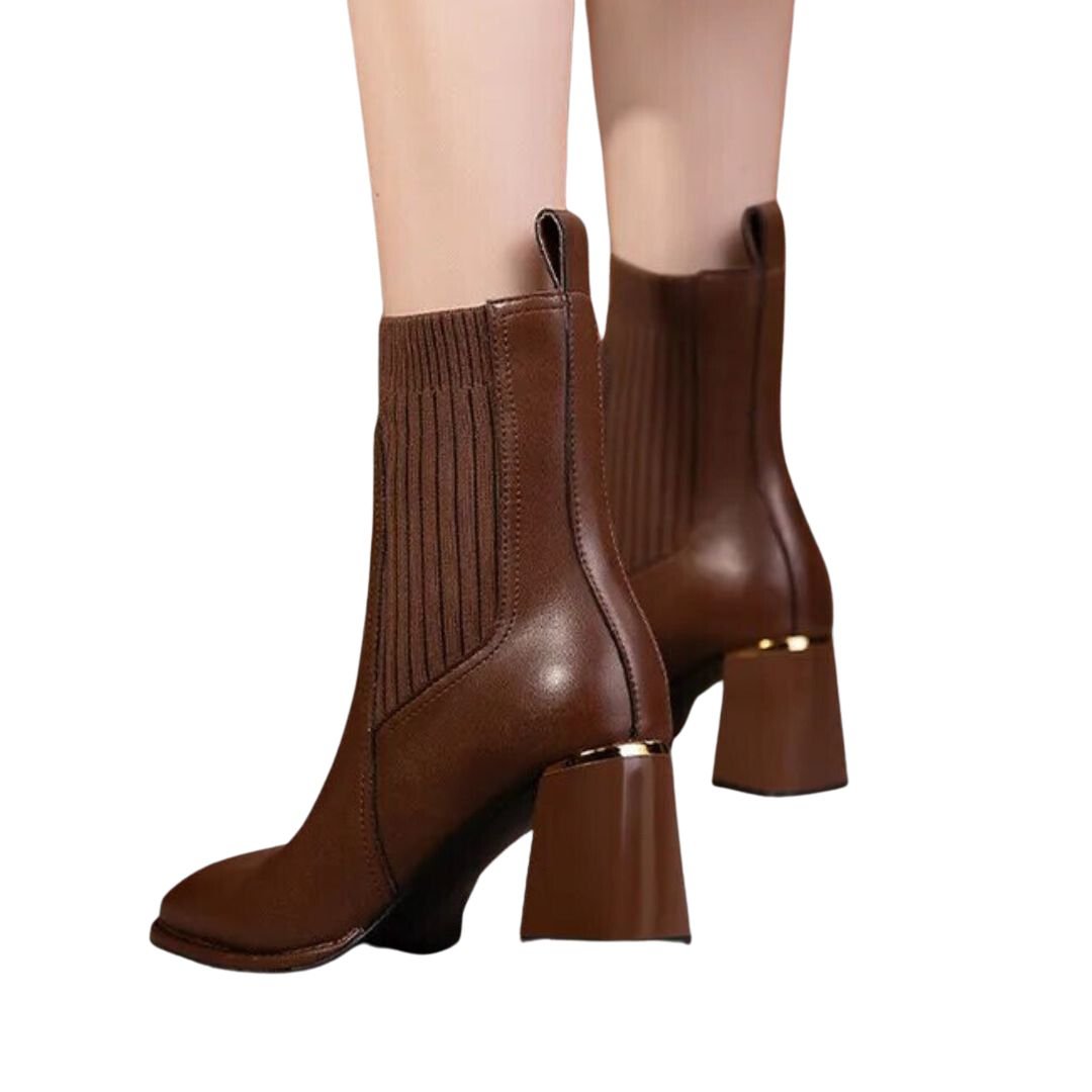 Livia - Stijlvolle Leren Dameslaarzen | Comfortabele en Duurzame Winterlaarzen