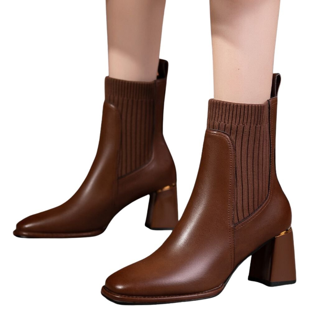 Livia - Stijlvolle Leren Dameslaarzen | Comfortabele en Duurzame Winterlaarzen