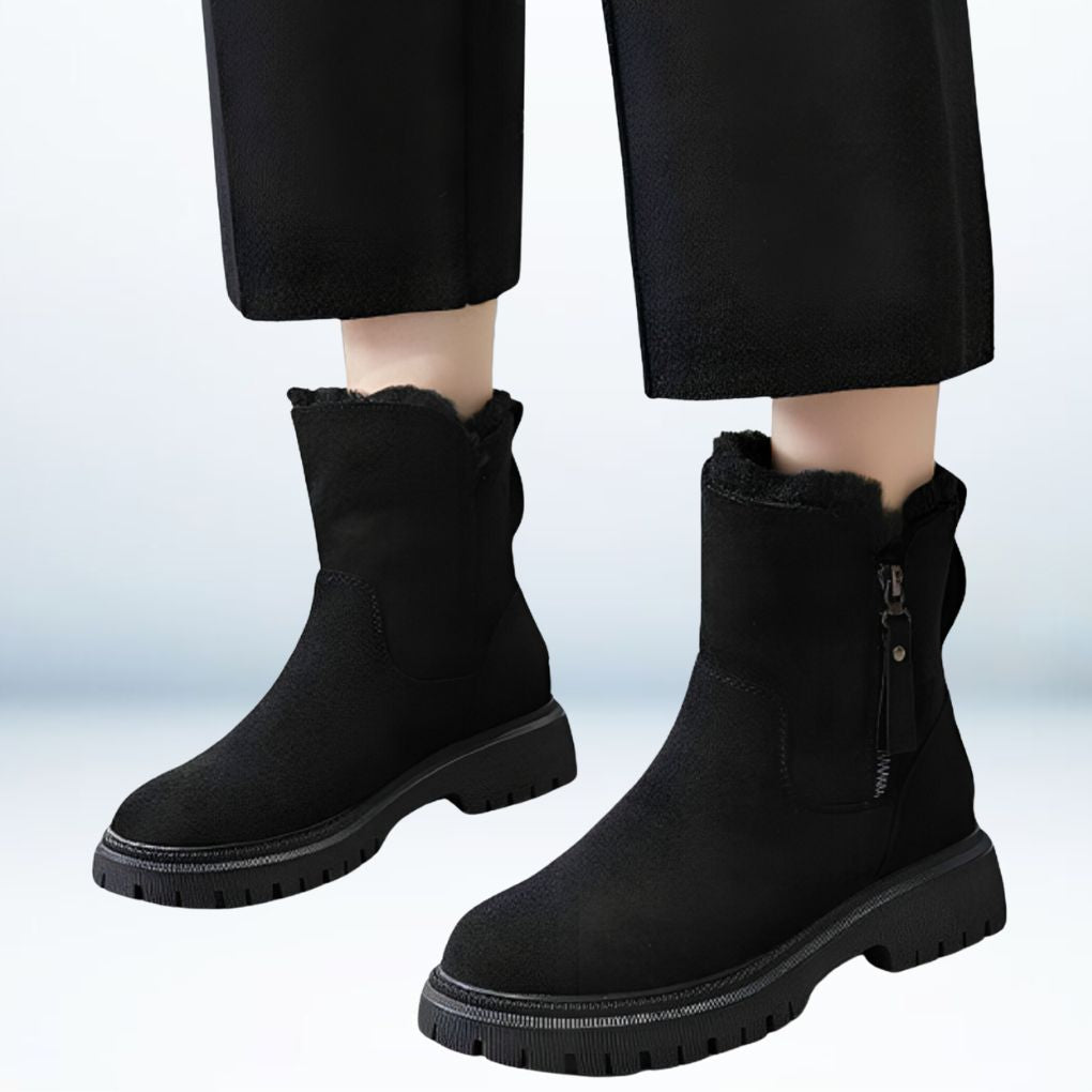 Ella - Warme Middelhoge Laarzen met Plus-Velvet Voering | Comfortabele Winterlaarzen voor Dames