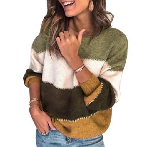 Marissa - Bunter Damen Fleece Rundhals-Pullover
