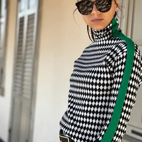 Nina - Gebreide Trui met Hoge Kraag voor Dames