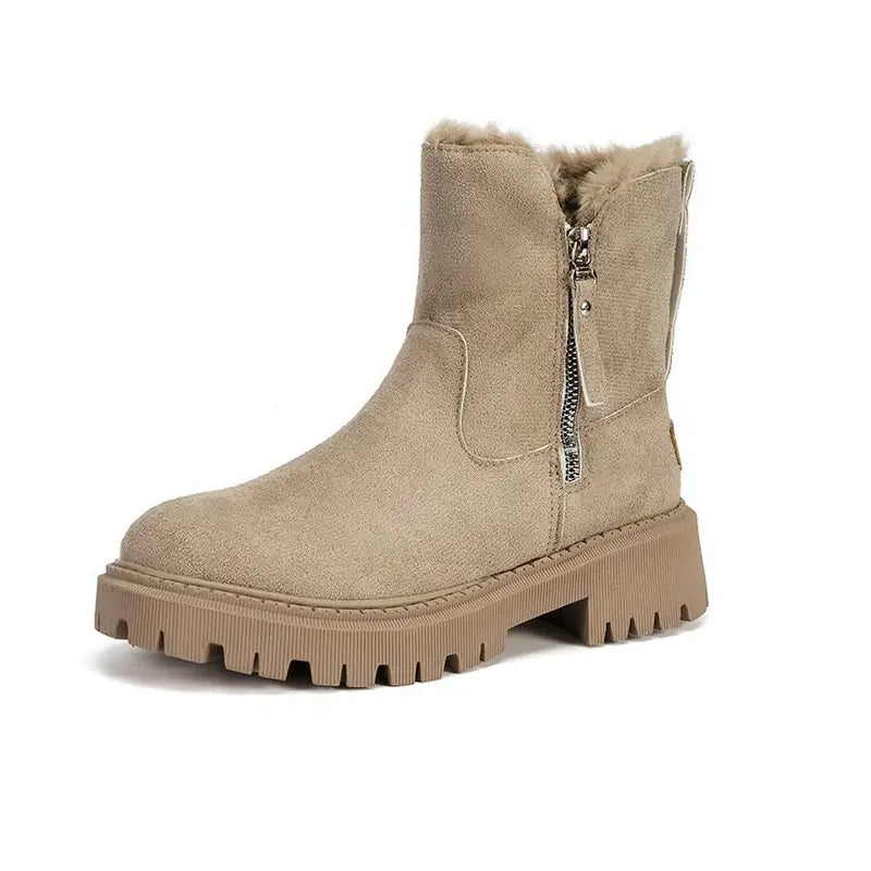 Lars - Warme Winterstiefel met Fleecefutter en Rutschvrije Plateausole | Comfortabele Laarzen voor Dames