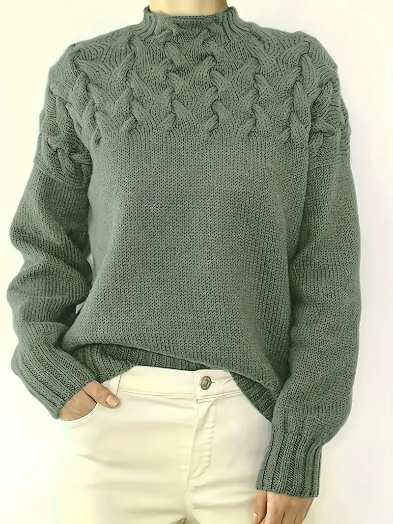 Isaura - Gebreide Trui met Zopfmotief voor Dames