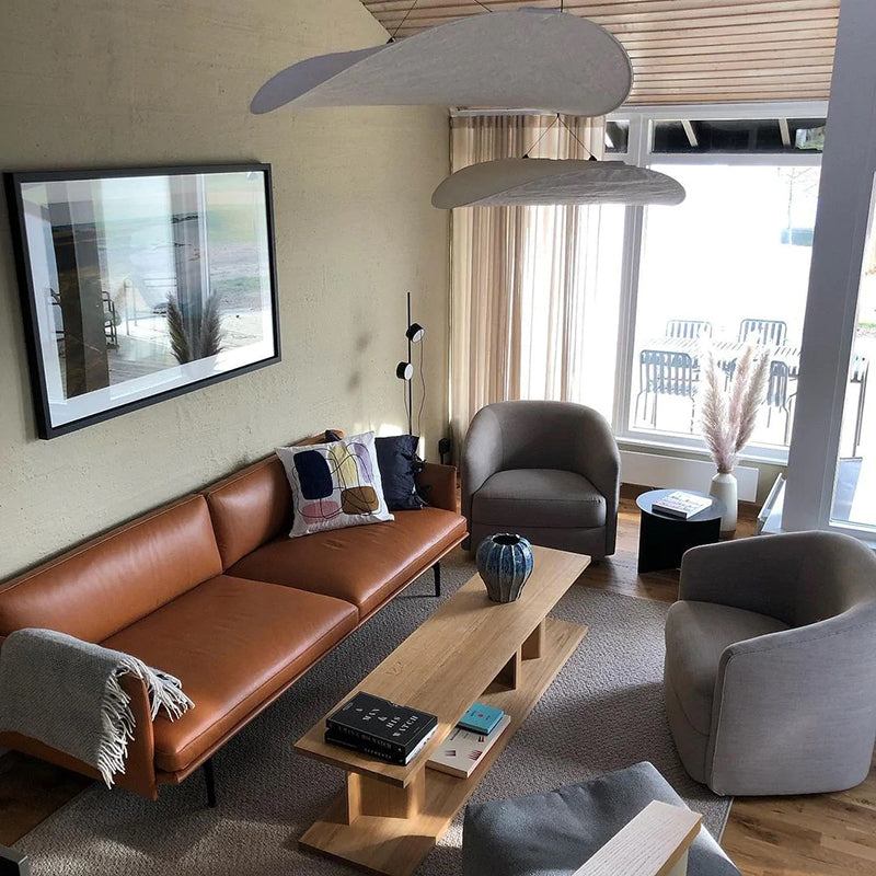 LumiSleek - Moderne LED Hanglamp van Metaal en Kunstzijde in Wit voor de Slaapkamer