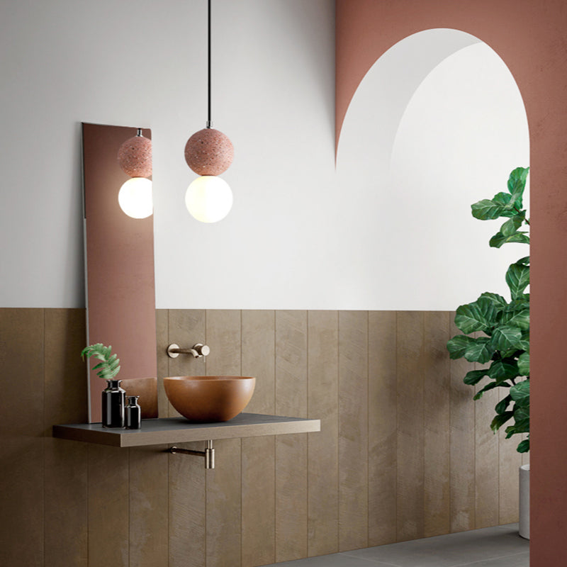 LumiSphere Kleine LED Hanglampen - Zwart Wit Glazen Bollen voor Eettafel en Woonkamer