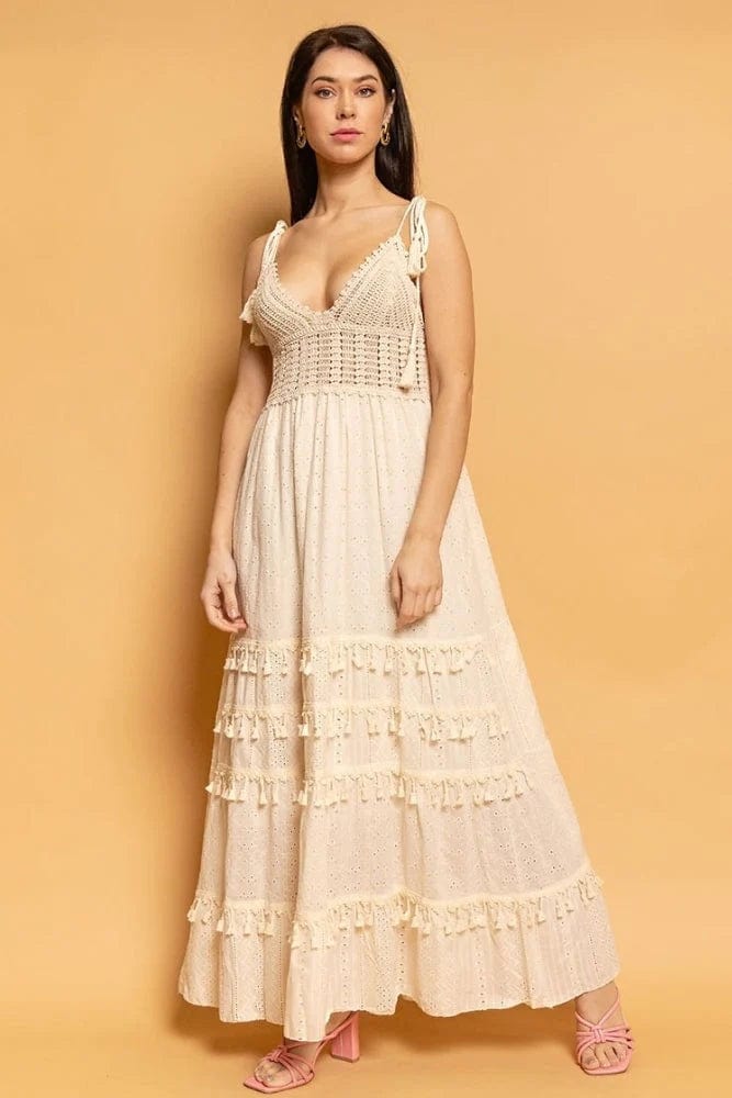 Livia Lange Gehaakte Jurk - Bohemian Stijl voor Dames