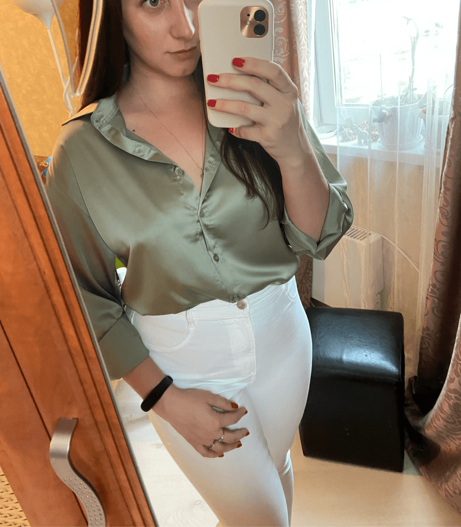 Elegante Geknoopte Satijnen Zijdeblouse voor Dames | Stijlvolle en Luxe Blouse voor Elke Gelegenheid