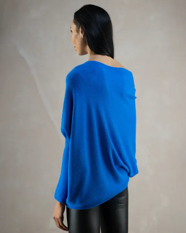 CloudDrape - Asymmetrische Dames Trui met Elegante Drapering