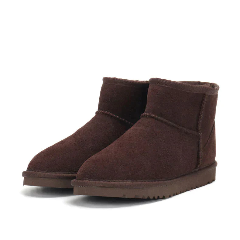 Suede Luxe Enkellaarsjes met Warme Voering - Comfortabele Damesboots voor Winterdagen