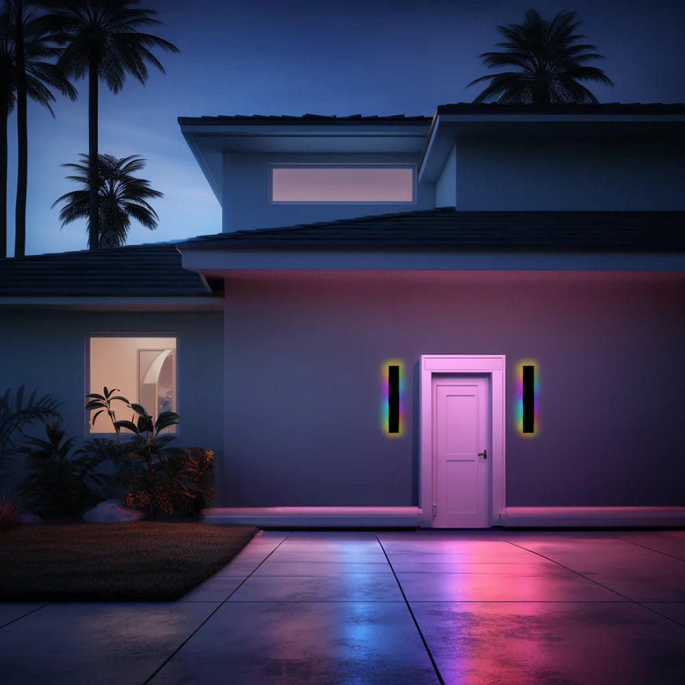 SleekEdge - Moderne Design LED Wandlampen in Zwart Metaal voor Tuin en Hal | Stijlvolle Buitenverlichting