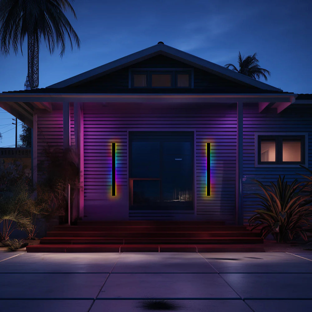 SleekEdge - Moderne Design LED Wandlampen in Zwart Metaal voor Tuin en Hal | Stijlvolle Buitenverlichting