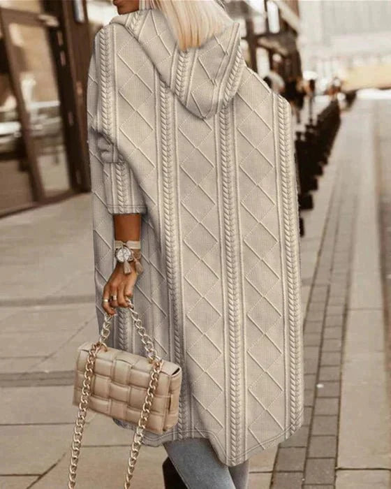 Sofie - Extra Lang Gebreid Vest met Capuchon voor Dames