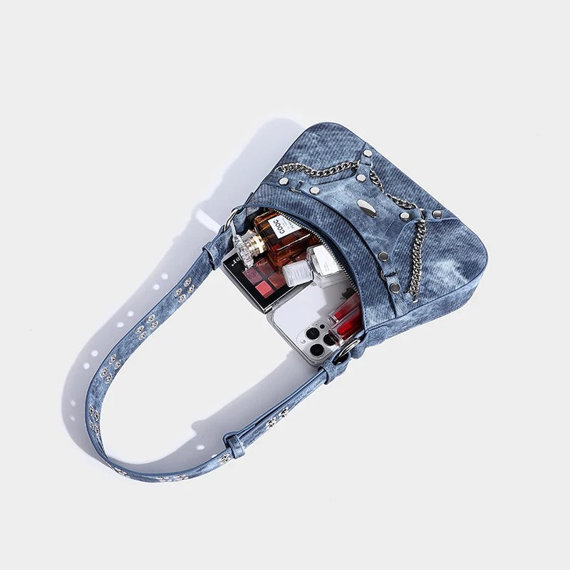 Sophie - Denim Schoudertas voor Dames | Trendy en Praktische Handtas van Spijkerstof