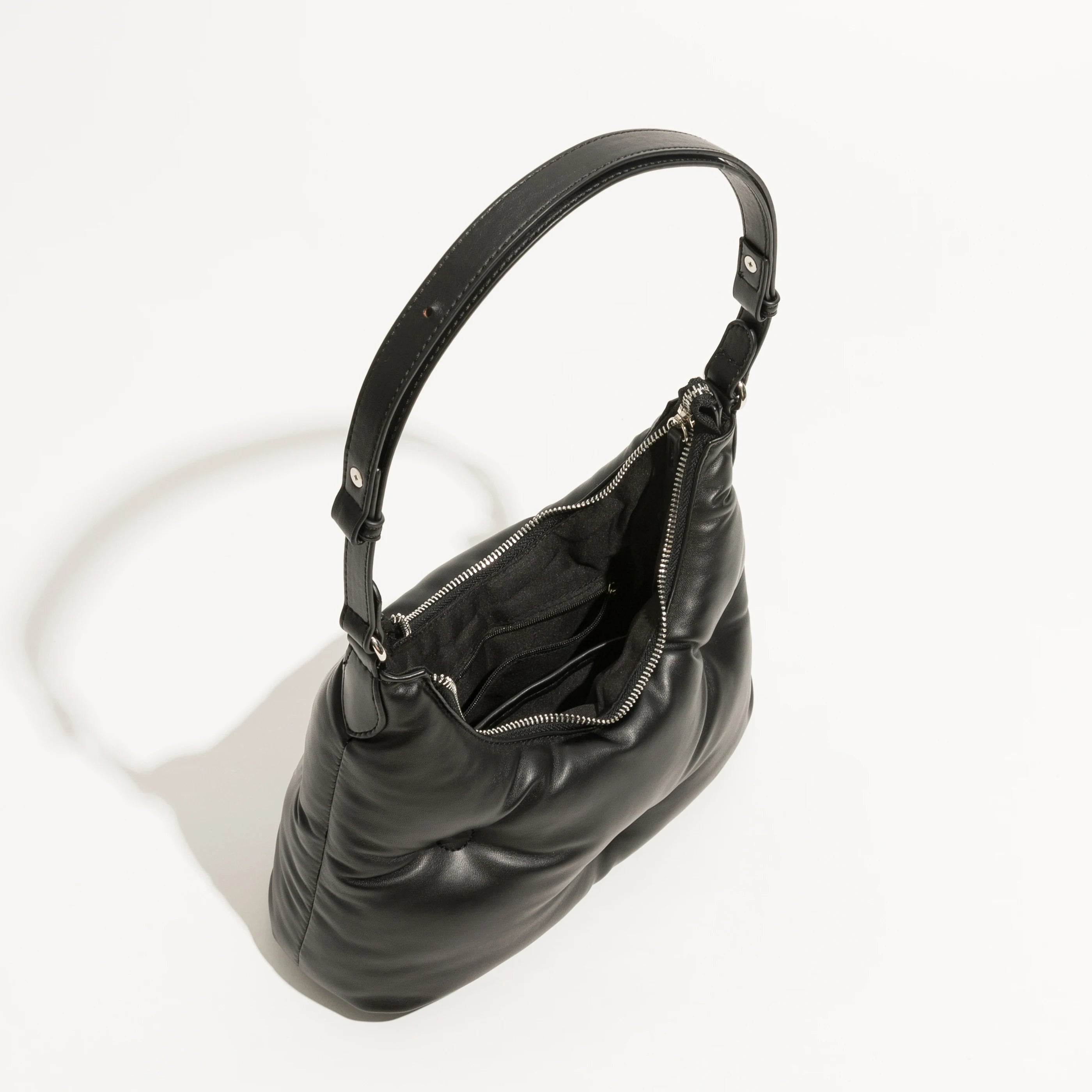 Maya - Vegan Leren Schoudertas met Stiksels voor Dames | Stijlvolle en Duurzame Handtas