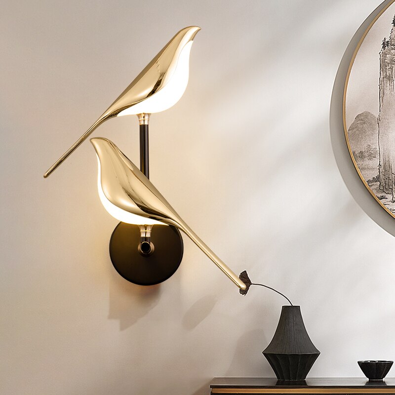 BirdLume - LED Vogel Wandlamp in Scandinavische Stijl