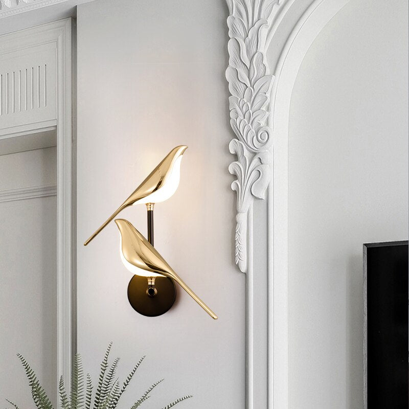 BirdLume - LED Vogel Wandlamp in Scandinavische Stijl