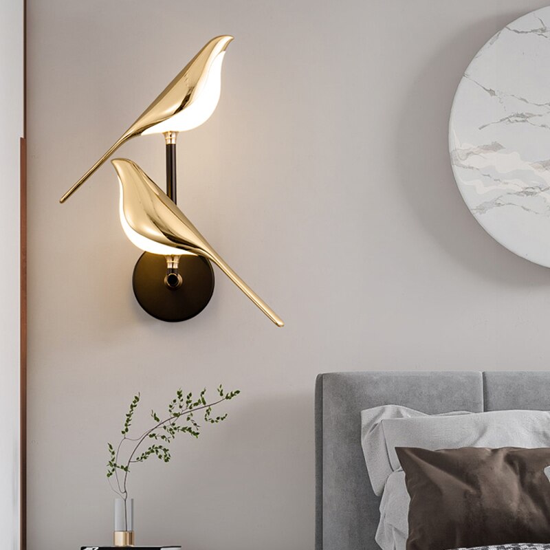 BirdLume - LED Vogel Wandlamp in Scandinavische Stijl