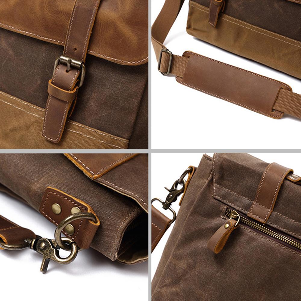 Waxed Canvas Messenger Tas | NorthernStyle – Duurzaam en Stijlvol voor Dagelijks Gebruik