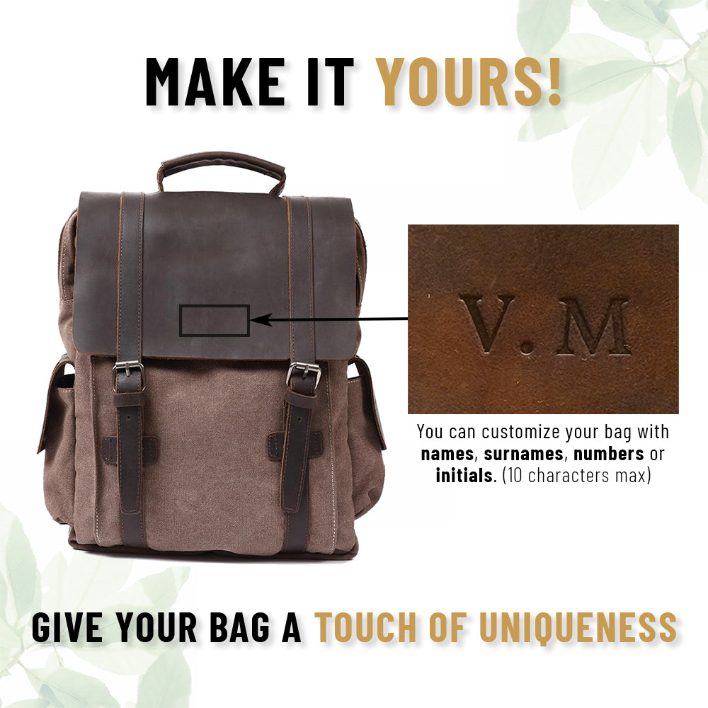 MaplePeak Compacte Canvas Rugzak – Stijlvol en Praktisch voor Dagelijks Gebruik