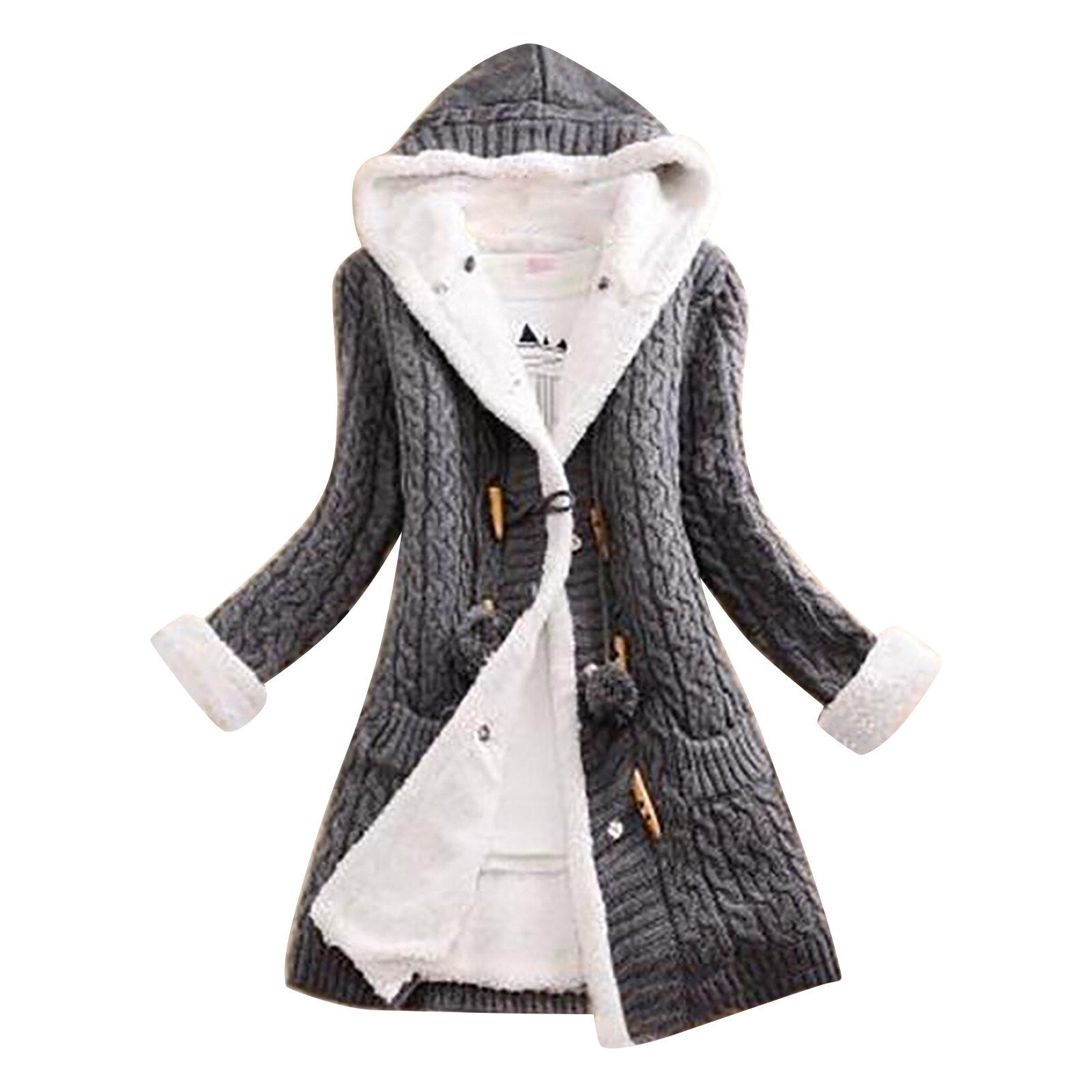 Gebreid Vest met Warme Capuchon voor Dames - Comfortabel en Stijlvol