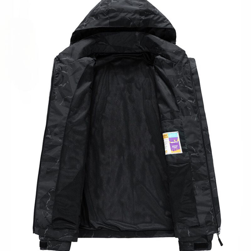 Uster – Waterdichte Skijas met Rits en Sportief Letterprintontwerp