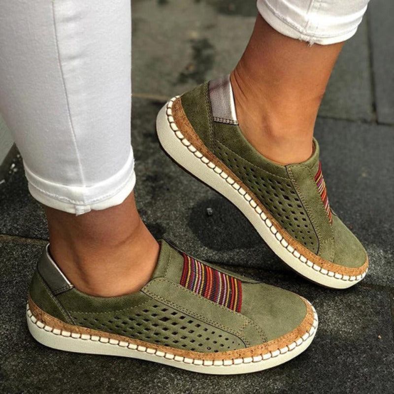 Farina - Ademend en Plat Vrijetijdsschoeisel voor Dames - Comfortabele en Stijlvolle Schoenen