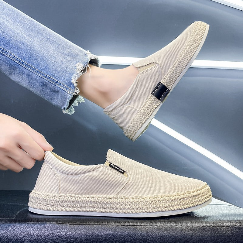 CasualFlex – Zwart-Witte Espadrilles voor Heren | Stijlvol en Comfortabel voor de Zomer