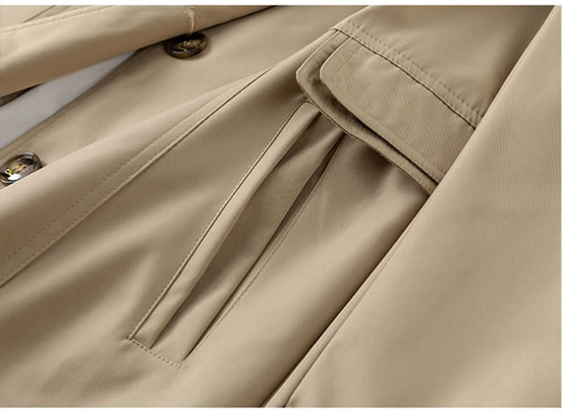 Elisa - Moderne Trenchcoat met Hoge Kraag en Knopen voor Dames