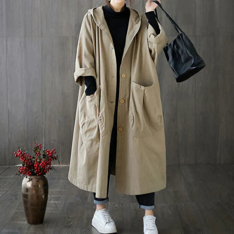 Sophie – Oversized Trenchcoat voor Dames | Stijlvol en Comfortabel