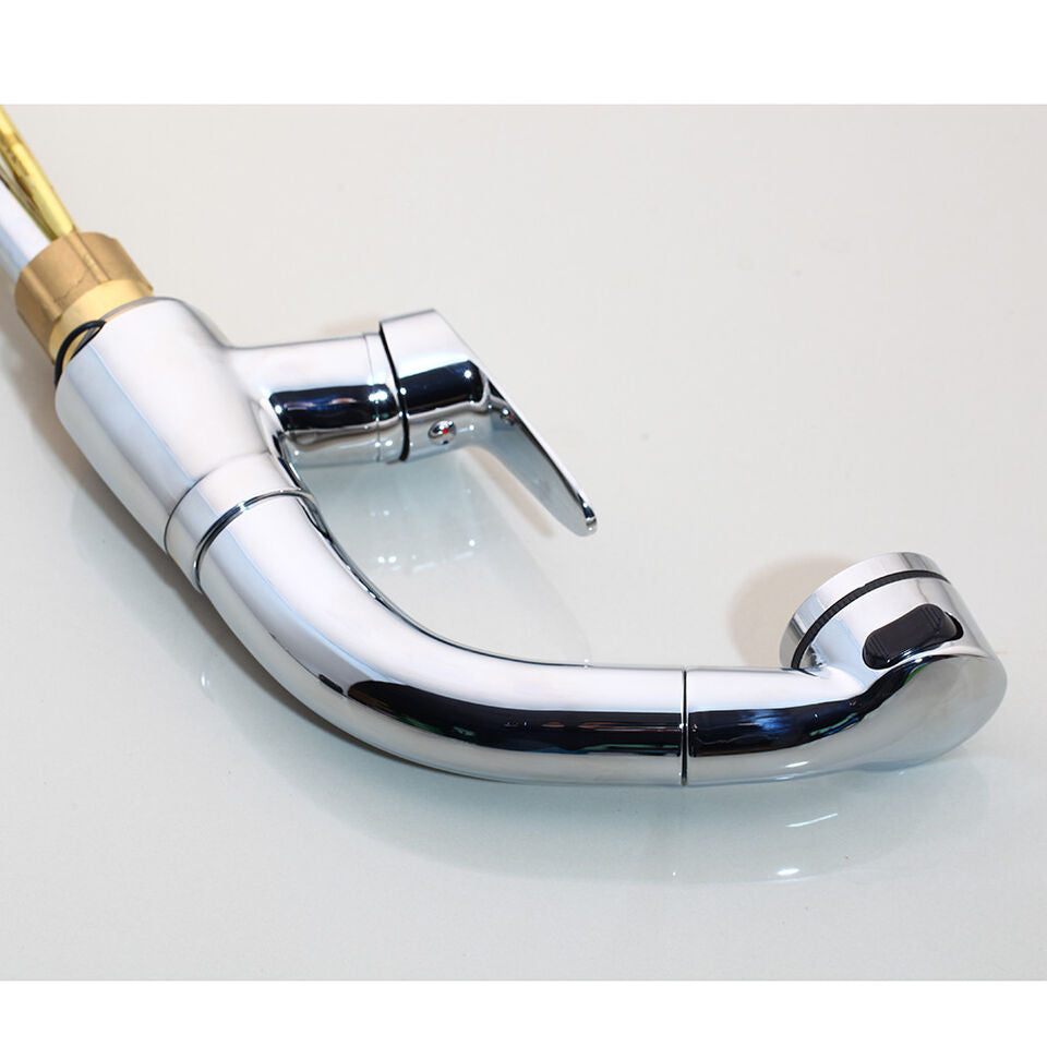 AquaRise - Uitschuifbare Messing Badkamer Mengkraan | Flexibele Kranen voor Moderne Badkamers