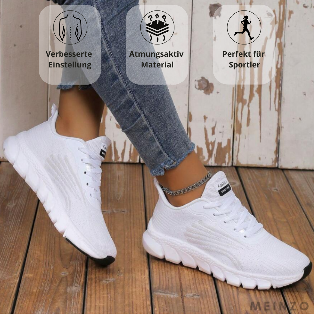 Lina Schoenen - Gestreepte Veterschoenen met Zachte Zool voor Dames