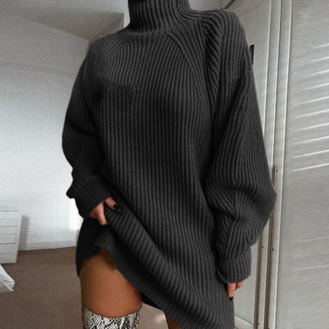 VeraMode - Gebreide Jurk met Polokraag voor Dames