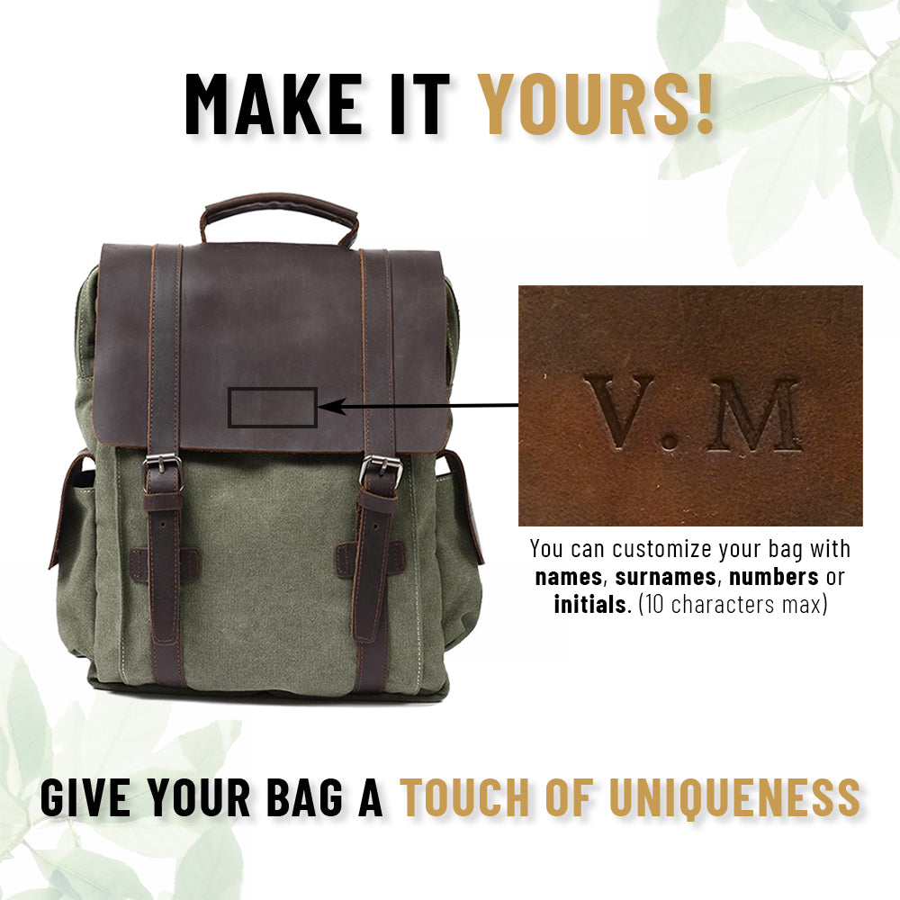 MaplePeak Compacte Canvas Rugzak – Stijlvol en Praktisch voor Dagelijks Gebruik