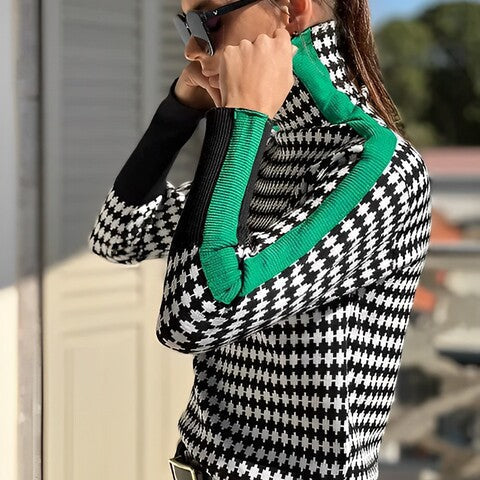 Nina - Gebreide Trui met Hoge Kraag voor Dames