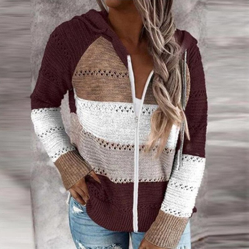 Cora - Kleurrijke Gebreide Vest in Ibiza-Boho-Stijl voor Dames - Trendy en Comfortabel