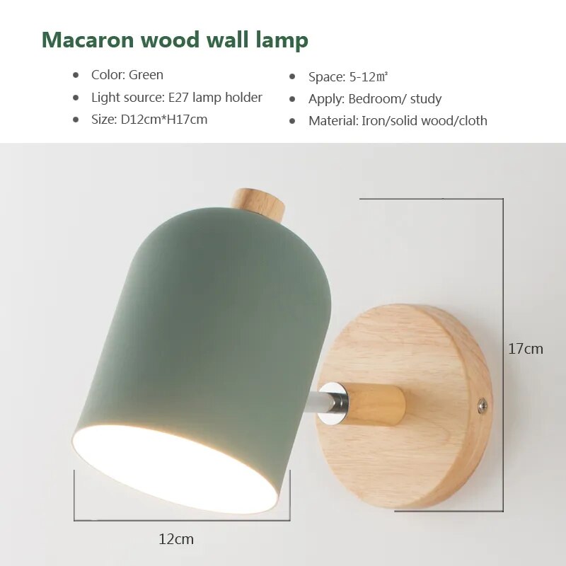 LumoGlo - Scandinavische Houten Wandlamp voor Moderne Interieurs