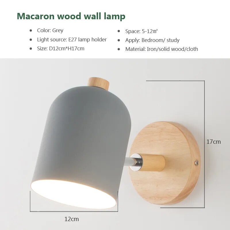 LumoGlo - Scandinavische Houten Wandlamp voor Moderne Interieurs