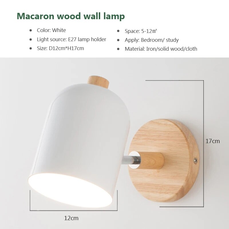 LumoGlo - Scandinavische Houten Wandlamp voor Moderne Interieurs