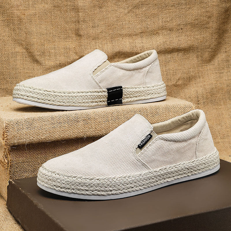 CasualFlex – Zwart-Witte Espadrilles voor Heren | Stijlvol en Comfortabel voor de Zomer